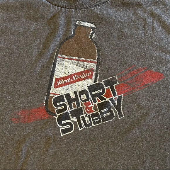 Vintage Y2K Red Stripe Beer Alcohol Shirt - Picture 3 of 5